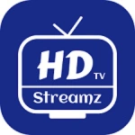The logo of HD Streamz, featuring the letters 'HD' in white bold font inside a TV-shaped icon, with 'Streamz' written below it in a smaller font.