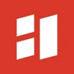 The logo of Haystack TV, featuring a minimalistic design with two white vertical bars on a red background, symbolizing a TV screen