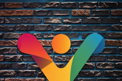 A colorful logo of a streaming platform with a human-like figure made of gradients in red, orange, yellow, green, and blue colors. The logo is placed in front of a brick wall background ,How to Install and Set Up TiviMate IPTV Player on FireStick and Android TV in 2025