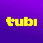 The logo of Tubi, featuring the word 'tubi' in yellow on a purple gradient background."